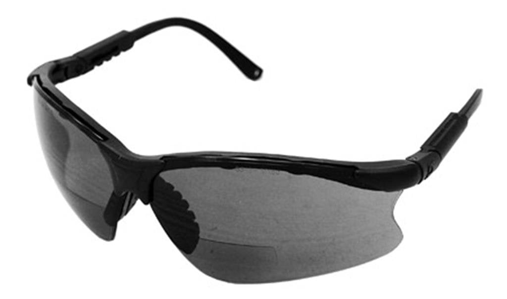 Gateway Safety 16MG20 Scorpion MAG Safety Glasses, 2.0 Diopter Magnification, Gray Lens, Black Frame