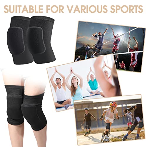 Yunsailing 6 Pairs Volleyball Knee Pads - M Size Black for Women Men Kids