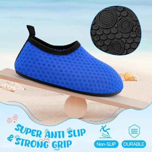 Kids Boys Girls Swim Water Shoes, Toddler Kids Swim Water Shoes Non-Slip Quick Dry Beach Shoes,Barefoot Sports Shoes Aqua Socks for Beach Outdoor Sports