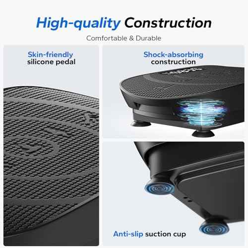 MERACH Vibration Plate Exercise Machine, Whole Body Workout Equipment for Women, Bluetooth and Silicone Pedal, Vibration Plate with Auto Mode, Vibrate Fitness Platform for Home