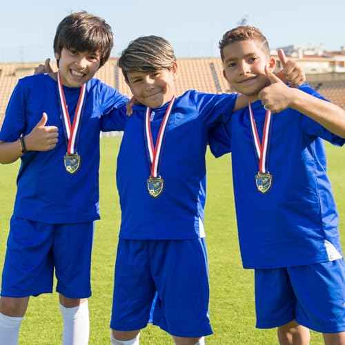 Donrime 12 Pieces Soccer Medals for Kids, Gold Metals Awards Medal for Kid¡¯s Sports Soccer Games, Soccer Party Favors, 2 Inches