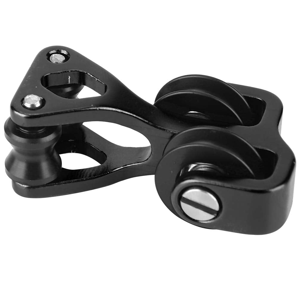 Glide Cable Slide, Aluminium Alloy Archery Cable Slide String Splitter Roller Glide Archery Cable Slide (Black)