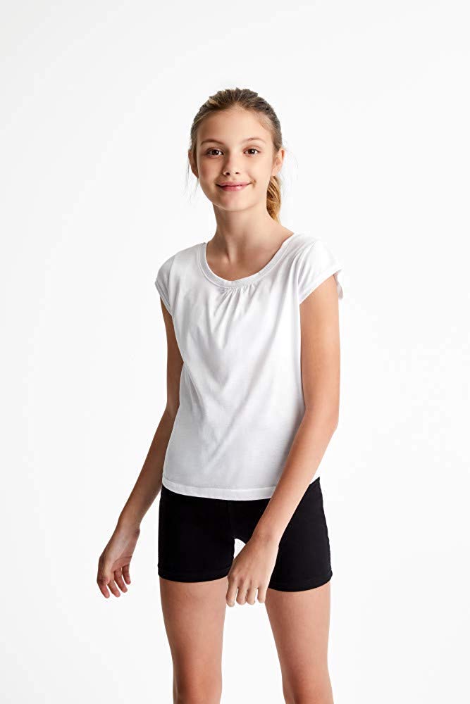 French Toast Girls' Stretch Kick Short Biker Shorts, Black, 3T Toddler