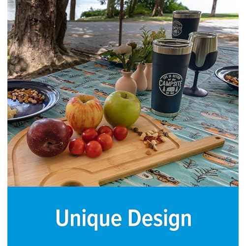 Camco Life is Better at The Campsite Stainless Steel Tumbler - Features Double Wall Vacuum Insulation for Heat/Ice Retention & Unique Life is Better At the Campsite Design - Holds 20 oz. (53323)