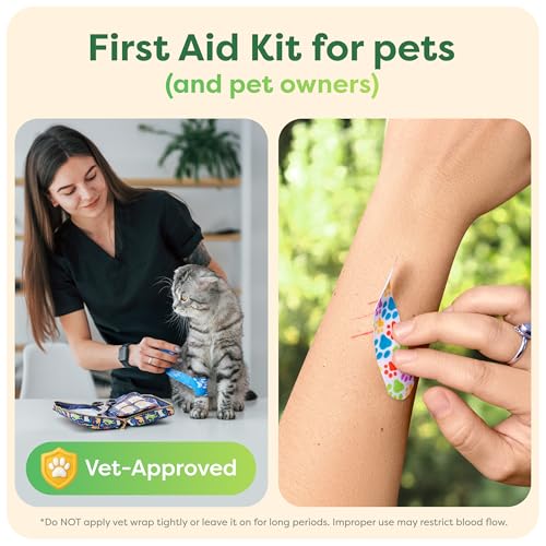 KeepGoing Pet First Aid Kit for Dogs & Cats - 99 Pc Travel Emergency Kit Cats