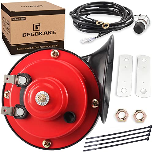 12V Golf Cart Horn Kit for EZGO Yamaha Club Car ATV UTV Boat - Waterproof, Loud, Universal Fit