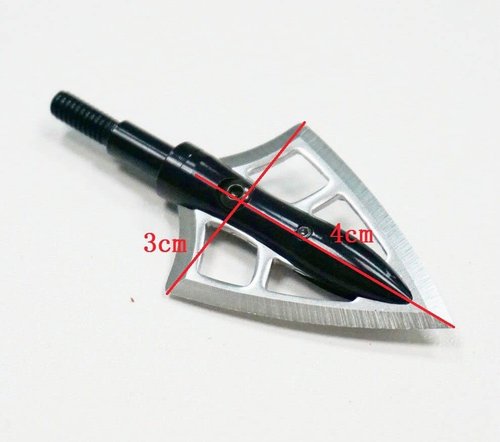 cqwsbsy 6PK Bow Hunting Broadhead 125 Grain Stainless Steel 2 Blades Hunting Tips for Crossbow Compound Bow Archery Hunting