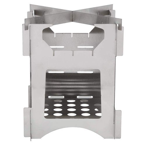 LIZEALUCKY Wood Burning Stove, Portable Stainless Steel Folding Backpacking Stove Mini Cooker for Outdoor Camping Travel Hiking Picnic Outdoor Dining Setfoldable Camping Stove