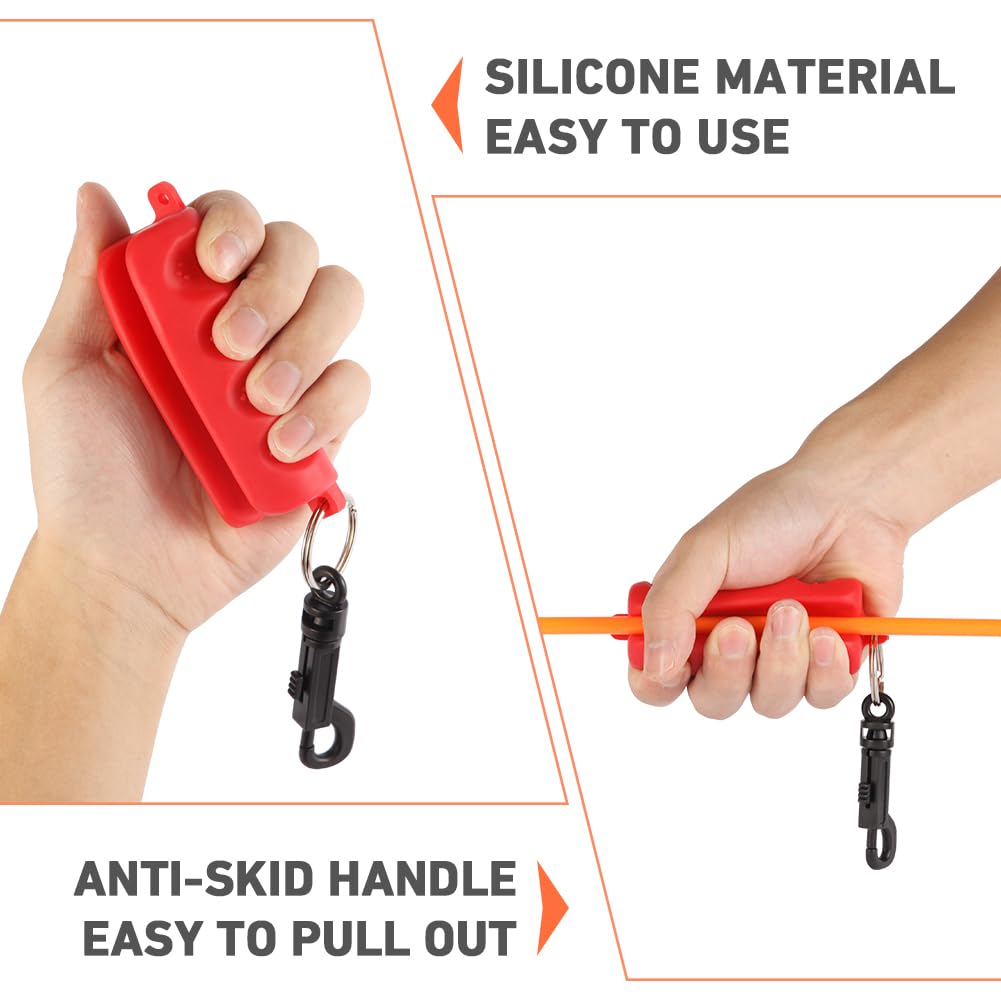 AHOSOUTLY Archery Arrow Puller Target Remover Gripper with Hanging Buckle,Anti Slip Pull Out Arrow Tool and Protect Palms Orange