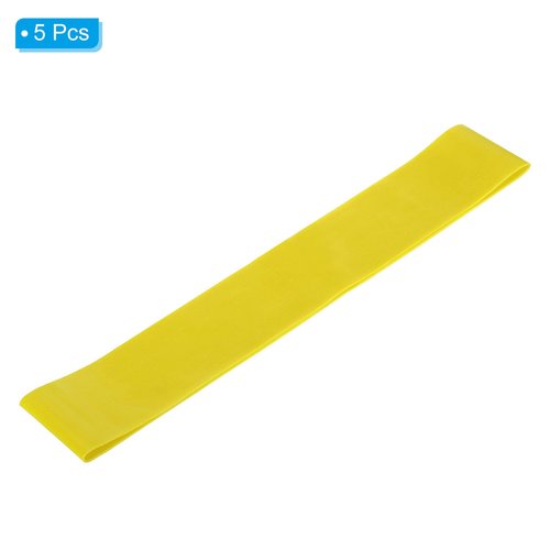 PATIKIL Medium Resistance Bands, 5 Pack TPE Elastic Workout Bands Exercise Loop 0.7mm Thick for Working Out Gym Strength Training Yoga Pilates, Yellow