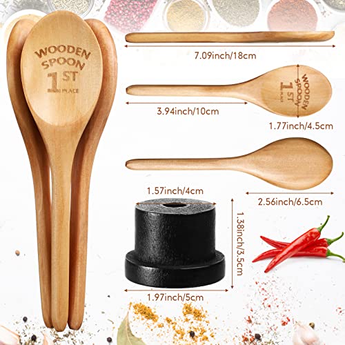 Highergo 8.66 Inch Golden Spoon Award Trophy Set - Chili Cook Off Prizes