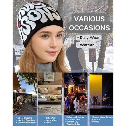 yolrdiw Women Beanie Y2k Letter Graphic Soft Warm Knitted Hats Men Winter Cap