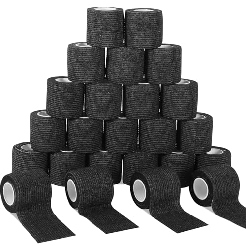 Black Self-Adhesive Bandage Wrap 2 Inch x 5 Yards - Medical, Sports & First Aid