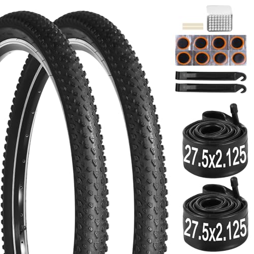 27.5x2.125 Bike Tire and Tube Set - MTB Off-Road Replacement Kit