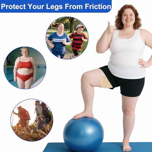 Legs & Thigh Anti Friction Patches, Ultra-Thin Inner Thigh Anti Chafing Tape, Disposable & Invisible & Breathable & Sweat-Resistant Rub Protection Stickers for Women Girls 10 Packs
