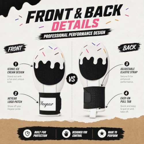 Youth Baseball Sliding Mitt - Ice Cream Sliding Mitt for Hand Protection, Polar Shadow Variation