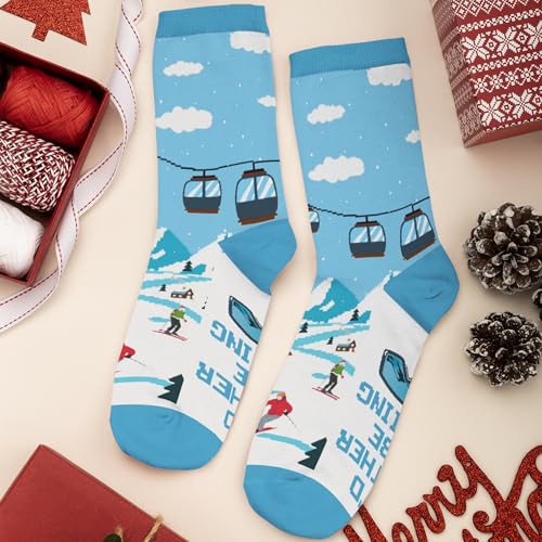 FOURSTUFF Ski, Cycling, Basketball, Golf, Pickleball, Softball, Volleyball, Wrestling, Soccer - Sports Socks for Women Men