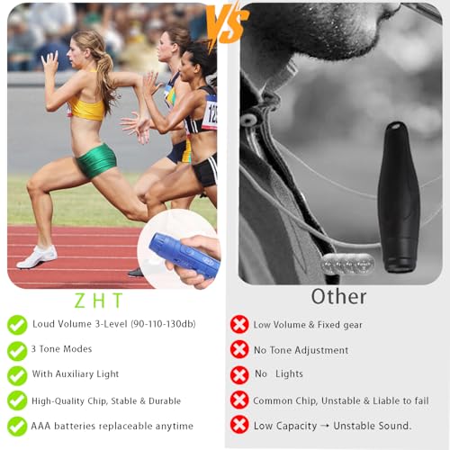 Electronic Whistle for Coaches Referees & Teachers - Blue, 3 Tones & High Volume