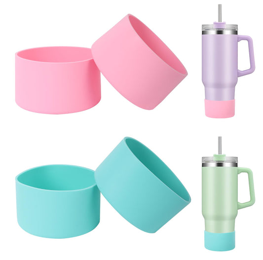 Ledander 4PCS Silicone Boots for Stanley Tumbler 40 oz and 30 oz, Non-slip Silicone Bottom Sleeve for Stanley Tumbler 40 oz 30 oz 20 oz, Stanley Cup Accessories Protector Sleeve Bottom Cover