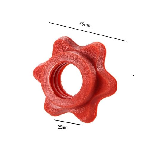 Kopida 4 Pcs Standard Barbell Spin-Lock Collars Dumbbell Nut, Anti-Slip Plastic Hex Nut 25MM for Weight Lifting Fitness Exercise