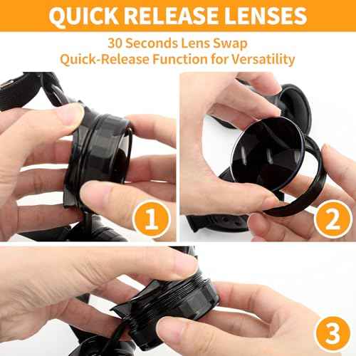 TamBee Black Goggle Steampunk Glasses Costume Cosplay Goggles Steampunk Accessories - Round Goggle, Black Lens, Elastic Band, for Halloween Party, Women, Men (2 Black)