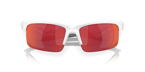 Oakley Kids' OJ9013 Capacitor Rectangular Sunglasses, Polished White/Prizm Field, 63 mm