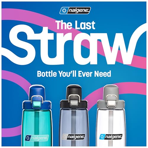 Nalgene 24 oz FreshFlow Straw Water Bottle - Blue Aqua