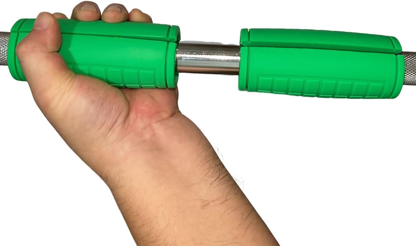 qibylift Pull Up Bar Thick Bar Adapter, Weight Grips Bar Fit for Standard Barbell - Dumbell Handles, Silicone Rubber Barbell Grips for Weight Lifting Cable Attachments & Fitness Training