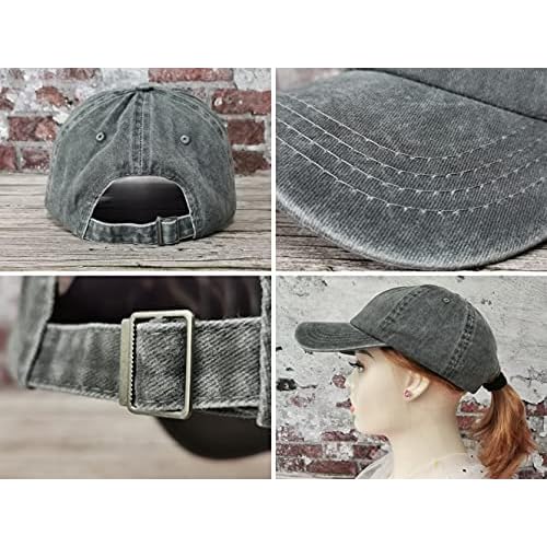 Hepandy Embroidered Three Nails Cross Baseball Hats for Women & Men