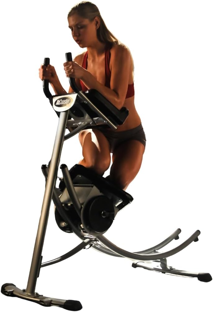 AbCoaster MAX Ab Machine - Home Gym Core Fitness Equipment, Neck & Back Friendly, All Levels, Black