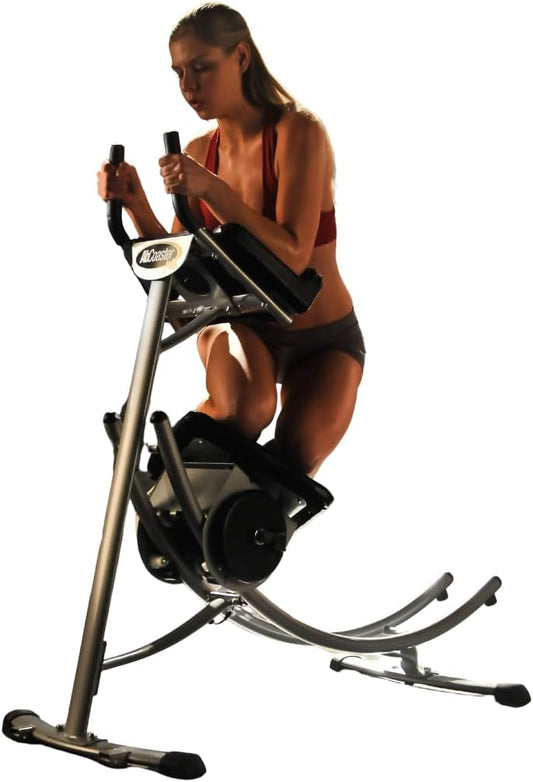 AbCoaster MAX Ab Machine - Home Gym Core Fitness Equipment, Neck & Back Friendly, All Levels, Black