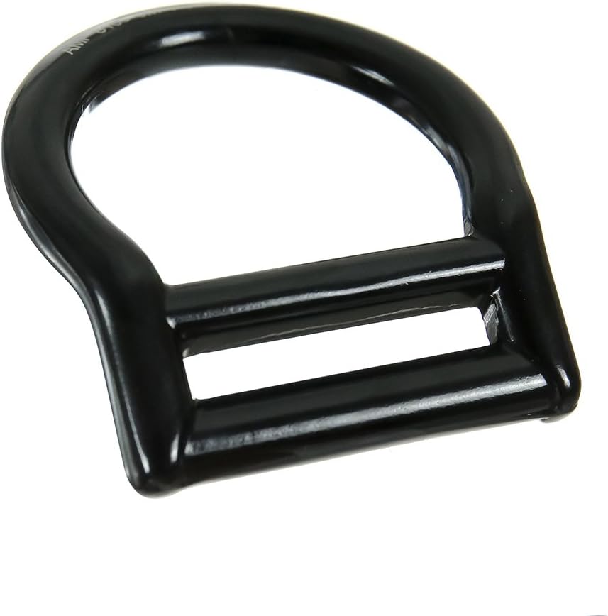 Fusion Climb Bent Aluminum Slotted Light Weight D-Ring for 1 3/4" Webbing Black