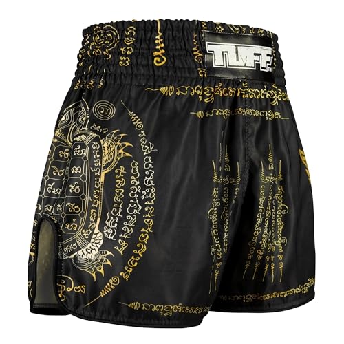 Muay Thai Boxing Shorts - Large Retro Classic Slim Fit MMA Kickboxing Set