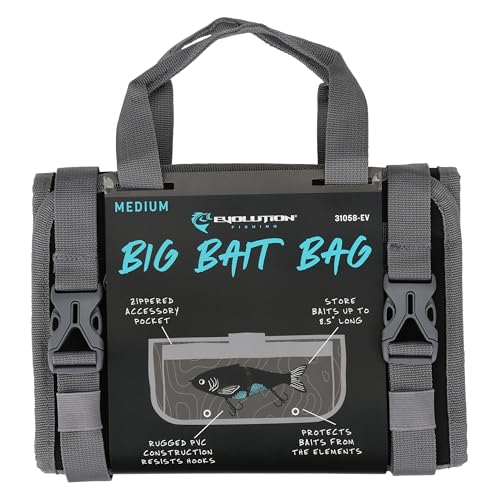 Big Bait Storage Bag for Large Fishing Lures - Roll-Up Tackle Organizer