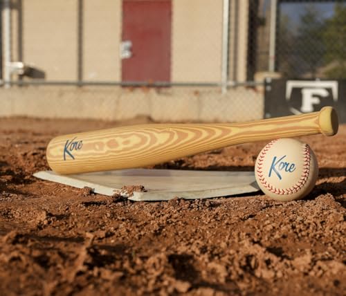 Kore Foam Baseball + Baseball Bat Set for Indoor Outdoor Play – Plain Variation