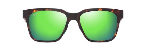 Maui Jim Punikai Square Sunglasses, Matte Dark Havana/Mauigreen Polarized, Large