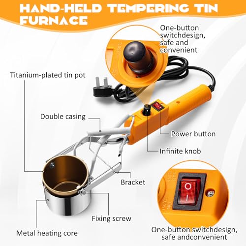 Metal Melting Furnace Kit for Fishing Weights, Castings & Crafts
