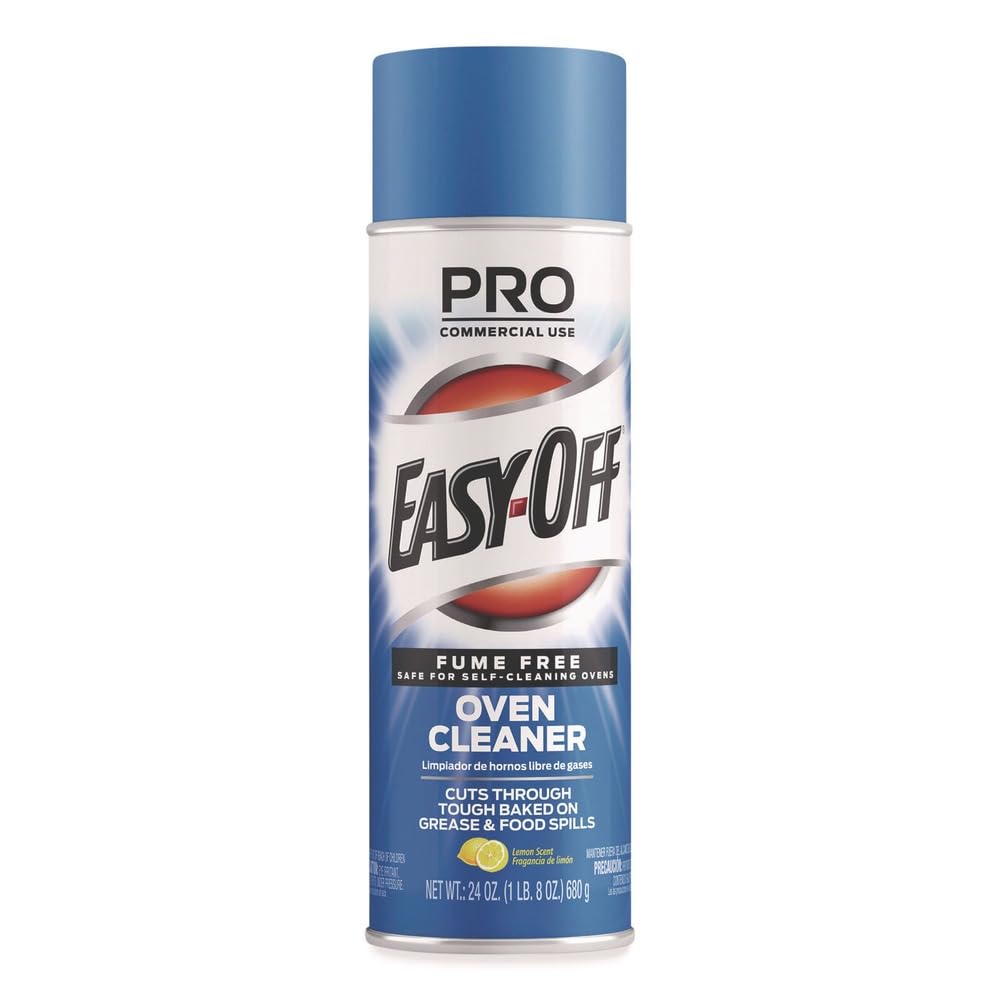 Professional EASY-OFF Fume Free Max Oven Cleaner, Foam, Lemon, 24 Oz Aerosol Spray, 6/carton