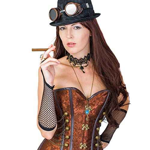 Frienda 3 Pcs Retro Steampunk Cyber Goggles Glasses Mad Scientist Goggles Vintage Victorian Sunglasses Gothic for Cosplay Costumes Adult Women Men(3 Packs)