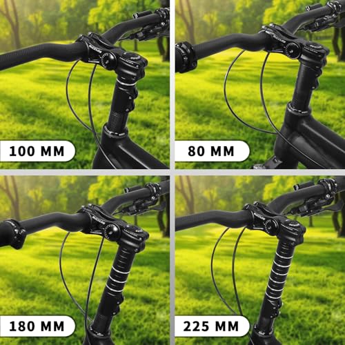 BUCKLOS Bike Stem Riser Extender MTB, 1-1/8" 28.6mm Bike Fork Stem, Handlebar Stem Aluminum Adapter for Mountain Bike, Road Bike, MTB, BMX