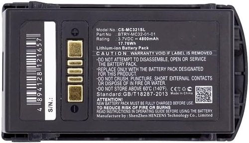 Battery for Zebra MC3200, MC32N0, MC32N0-S, MC3300, fit for BTRY-MC32-01-01, BTRY-MC32-52MA-01, BTRY-MC32-52MA-10, BTRY-MC33-52MA-01