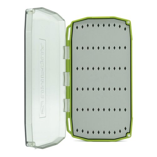 UMPQUA UPG Silicone Streamer Lime Fly Box - Lightweight Versatile Large-Sized Impact Resistant Quick-Loading Fly Storage Case - Fly Fishing Tackle Organizer