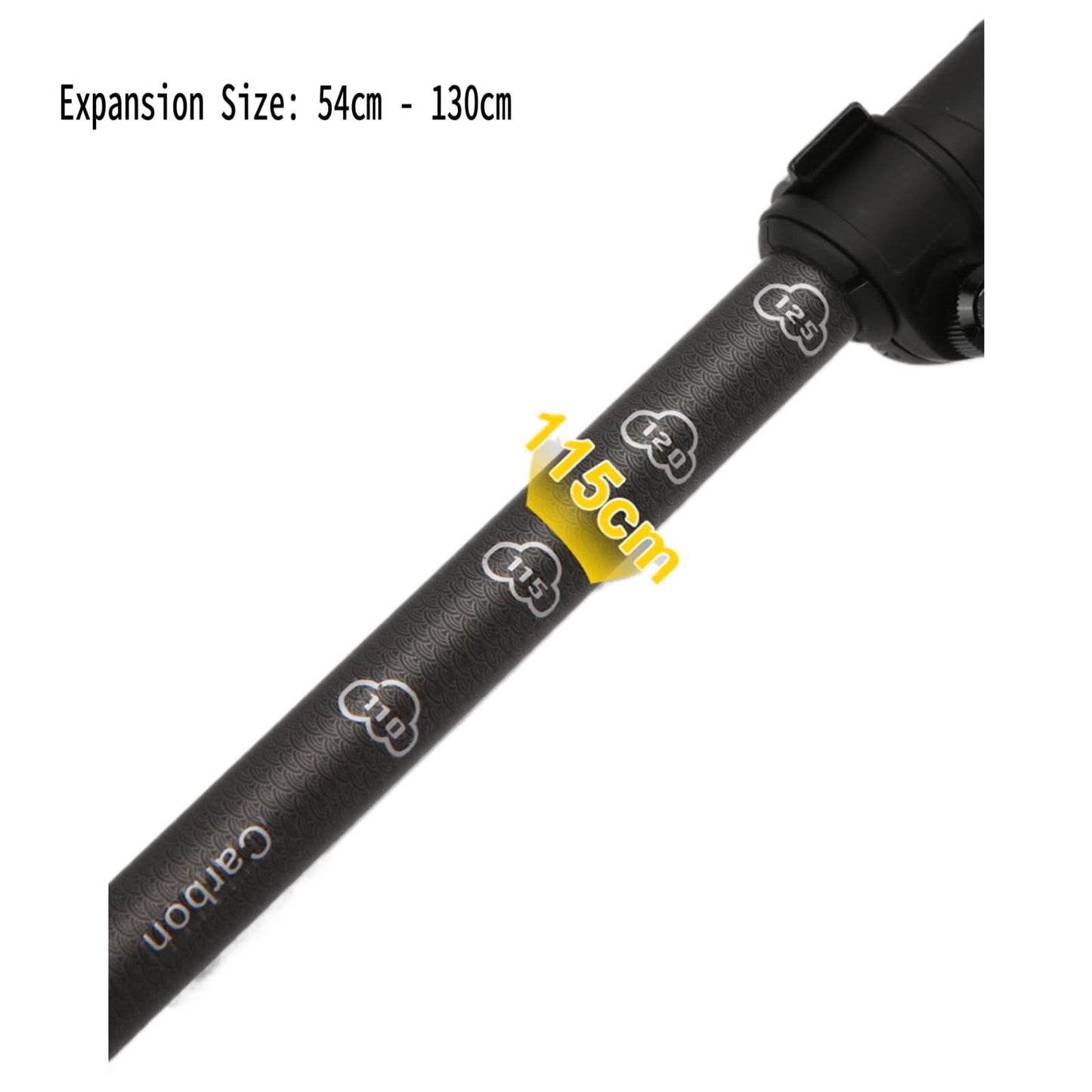 Jahreszeit Carbon Fiber Trekking Pole - Ultralight Collapsible Walking Stick for Hiking with Adjustable Quick Flip Locks and Storage Bag