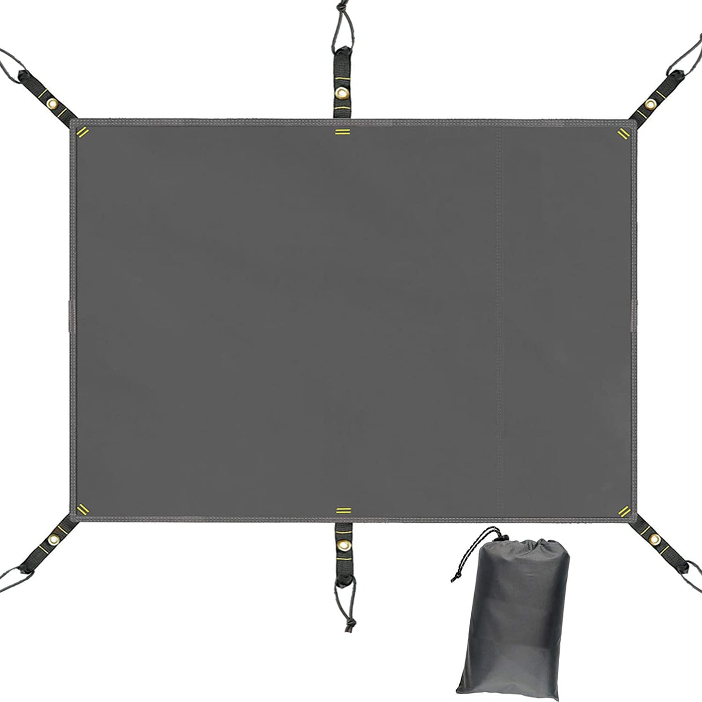 Farfly Tent Footprint Waterproof PU 3000 Easy Set up Heavy Duty Ultralight Tent Footprint for Camping,Hiking, Backpacking, Hammock, Beach Grey (Grey 59'' X 86'')