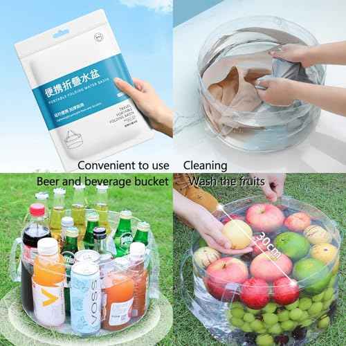 2PCS Collapsible Bucket 3 Gallon Container Folding Water Basin Portable Wash Basin