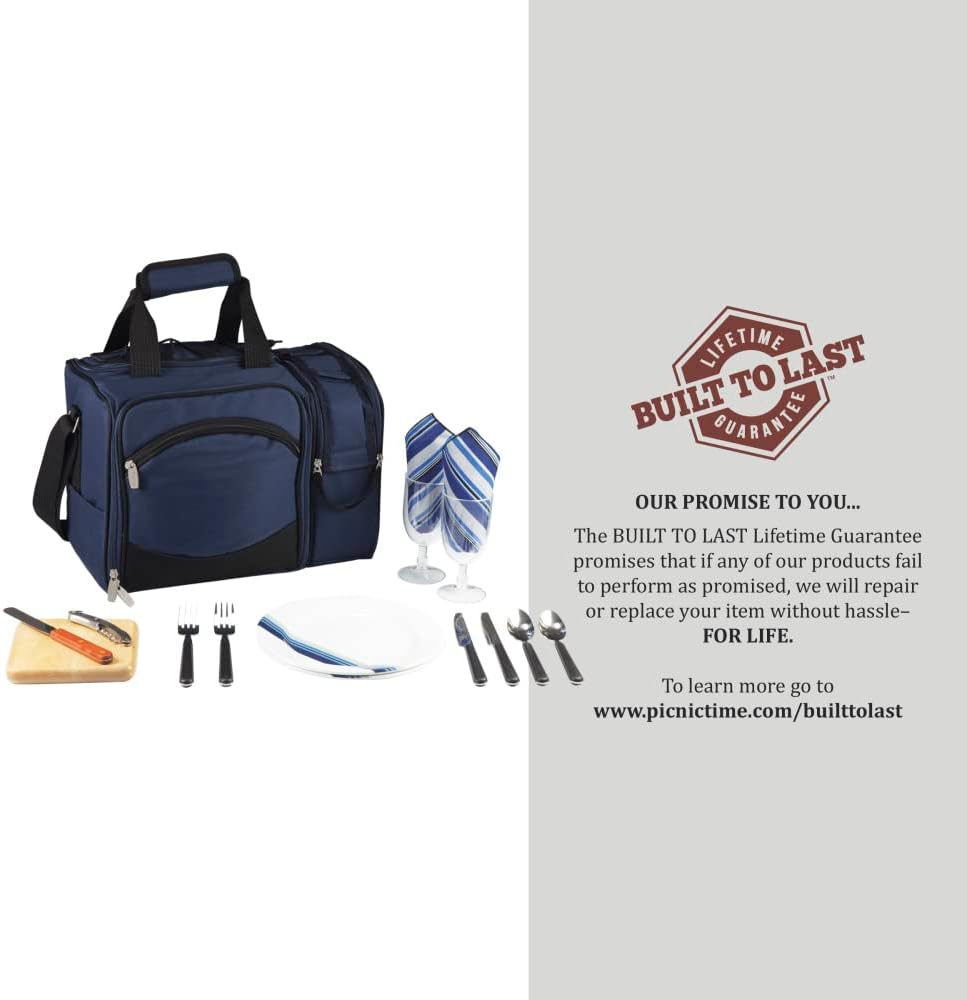 NCAA Malibu Cooler Picnic Basket - Insulated Tote with Complete Picnic Set