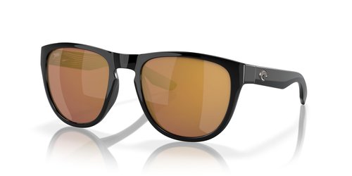 Costa Del Mar Irie Sunglasses, Black/Gold Mirrored 580G, 55 mm