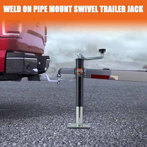 5000 lb Weld-On Trailer Swivel Jack with Footplate - 10" Lift, Heavy Duty for RVs, Boats, and Trailers - Variation of THIS listing