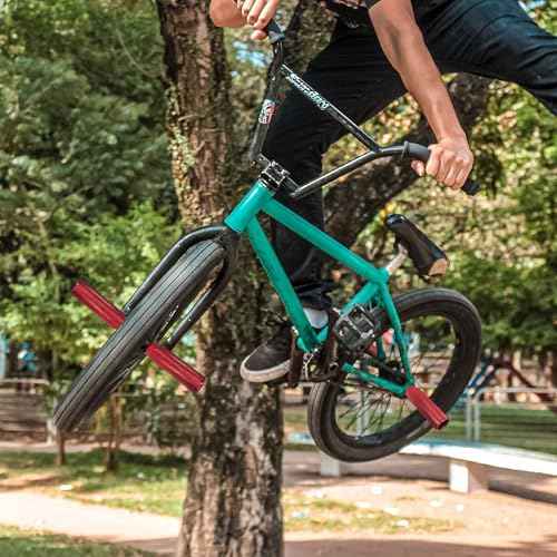 Bike Pegs, Aluminum Anti-Skid BMX Bicycle Foot Pegs for Mountain Bike Cycling, Stunt Pegs Fit 3/8 inch Axles