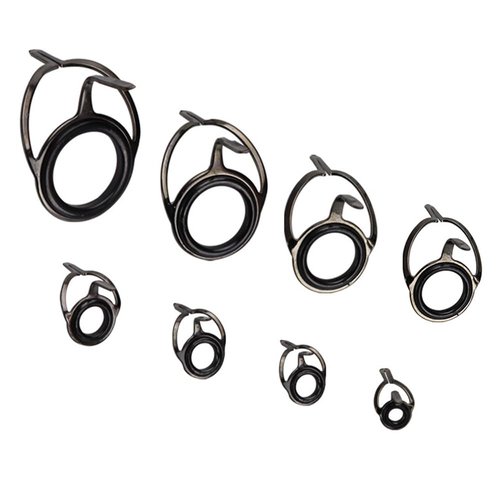 Mwrenqei 8 PCS Fishing Rod Tip Repair Kit Double Leg Fishing Rod Guides Eyes Stainless Steel Ceramic Ring Rod Tip Guide for Fishing Pole Eyelets Replacement kit